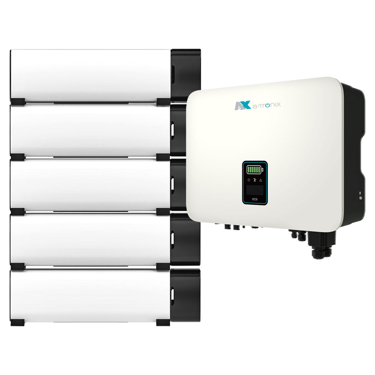 a-TroniX Hybridpower 3,6kW Hybrid Wechselrichter mit 9,2kWh Solarspeicher-Set