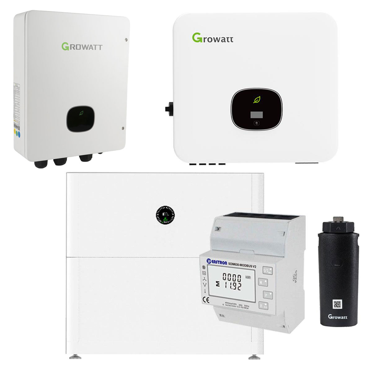 Growatt MOD 3KTL3-XH2 3kW Hybrid Wechselrichter mit 5kWh Solarspeicher-Set und Backup Box