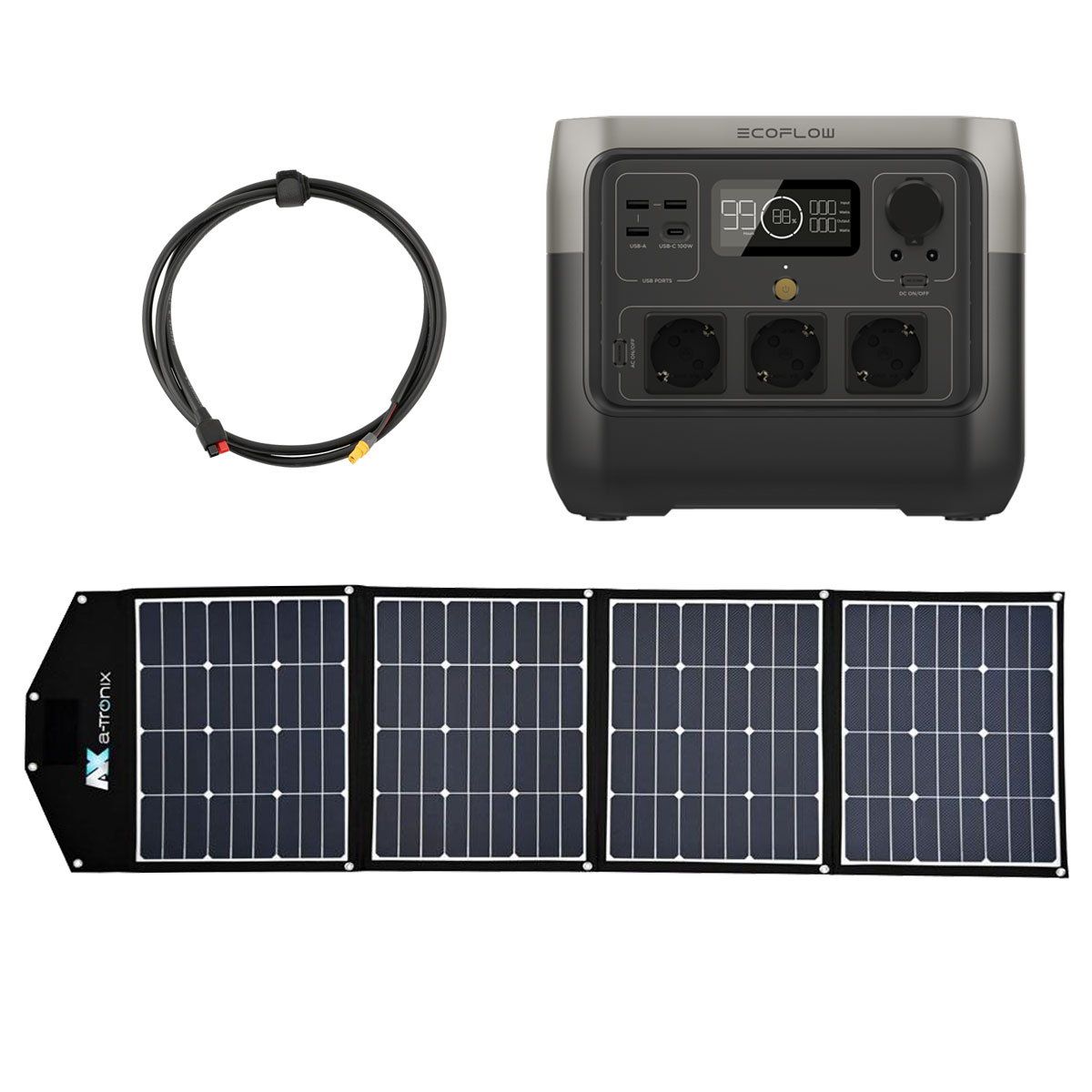 EcoFlow River 2 Pro 768Wh Portable Powerstation mit 180W Solarmodul