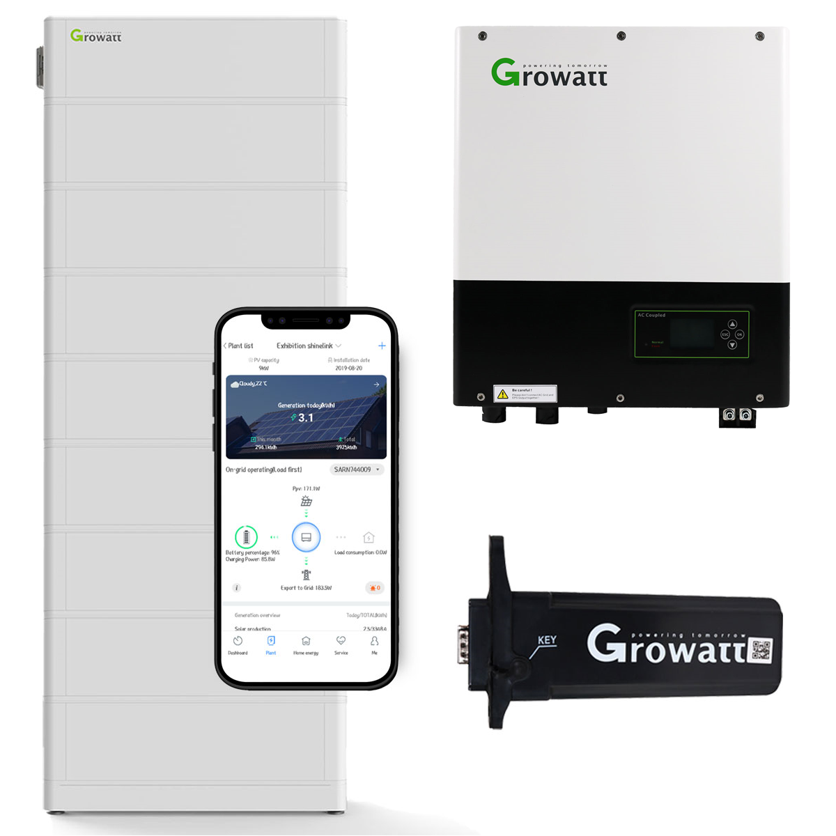 Growatt SPA 7000TL3 BH 7kW Batteriewechselrichter mit 20,4 kWh Solarspeicher-Set