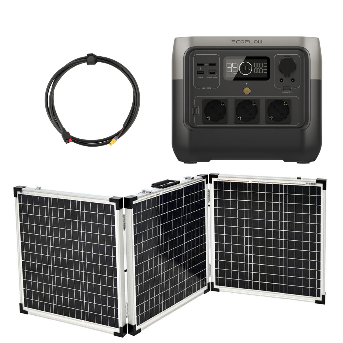 EcoFlow River 2 Pro 768Wh Portable Powerstation mit 150W Solarkoffer