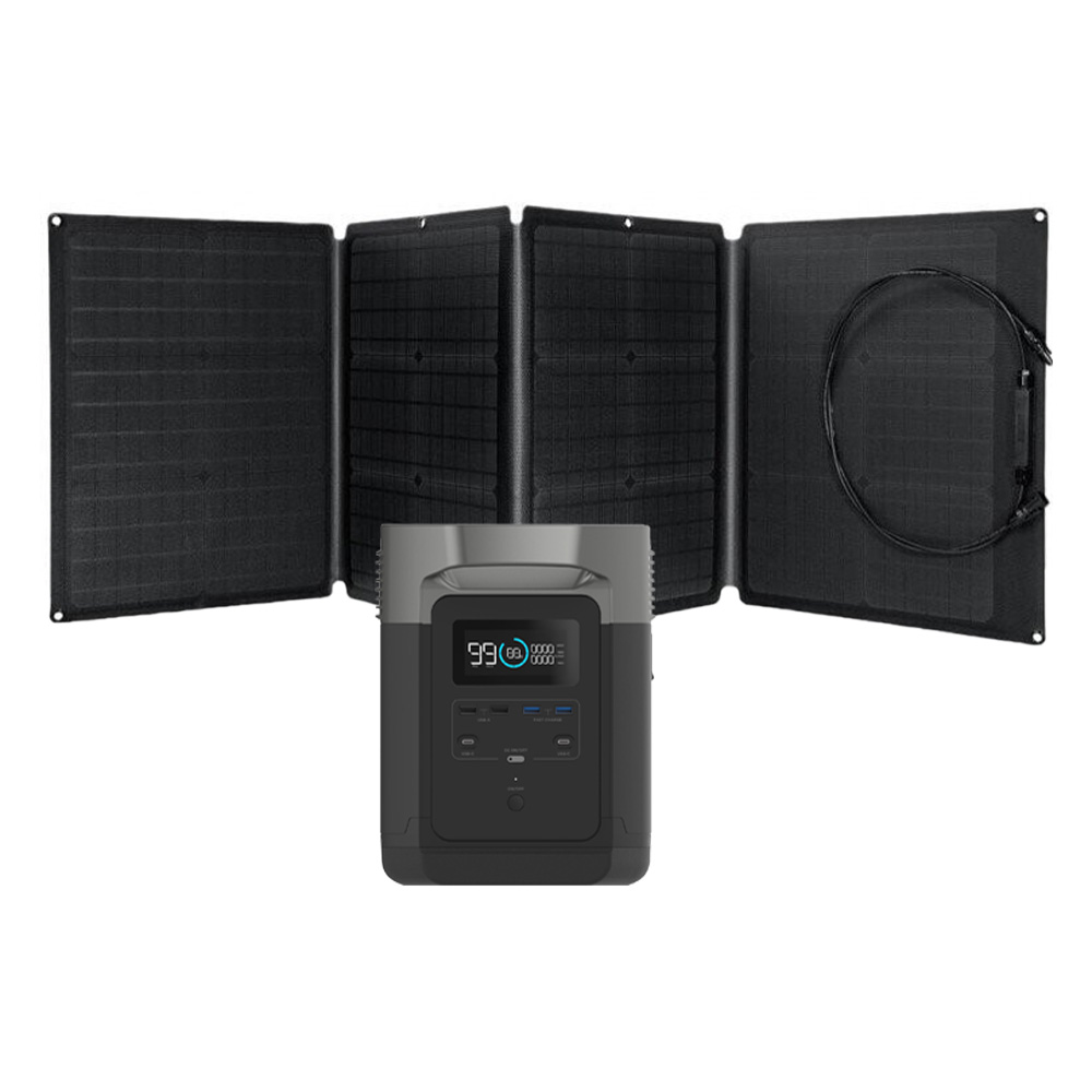 EcoFlow Delta 1260Wh Portable Powerstation mit Solarpanel 160W