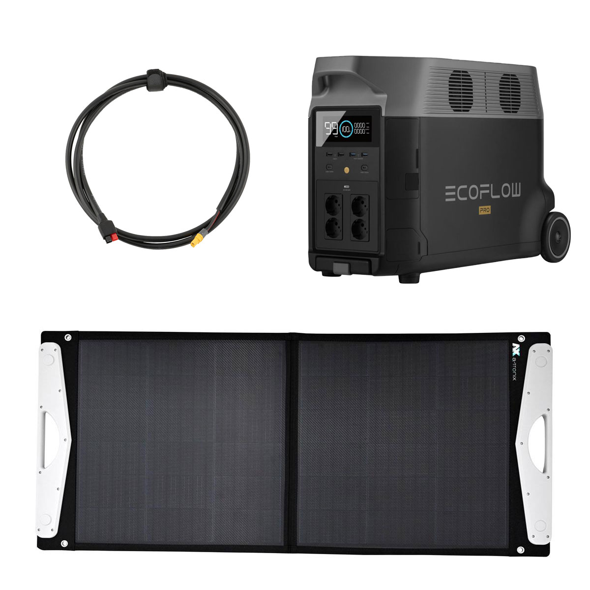 EcoFlow Delta Pro 3600Wh Portable Powerstation mit 100W Solarpanel mit USB Anschluss