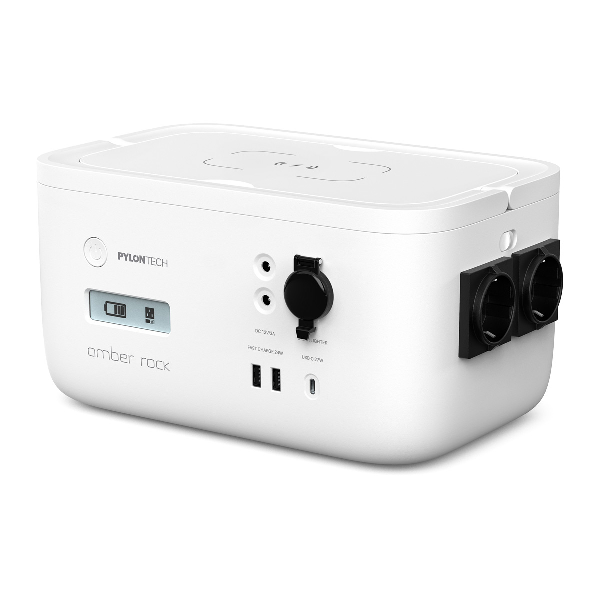 Pylontech Amber Rock 473Wh Portable Powerstation mit a-TroniX PPS Solar Case 3x50W 150W