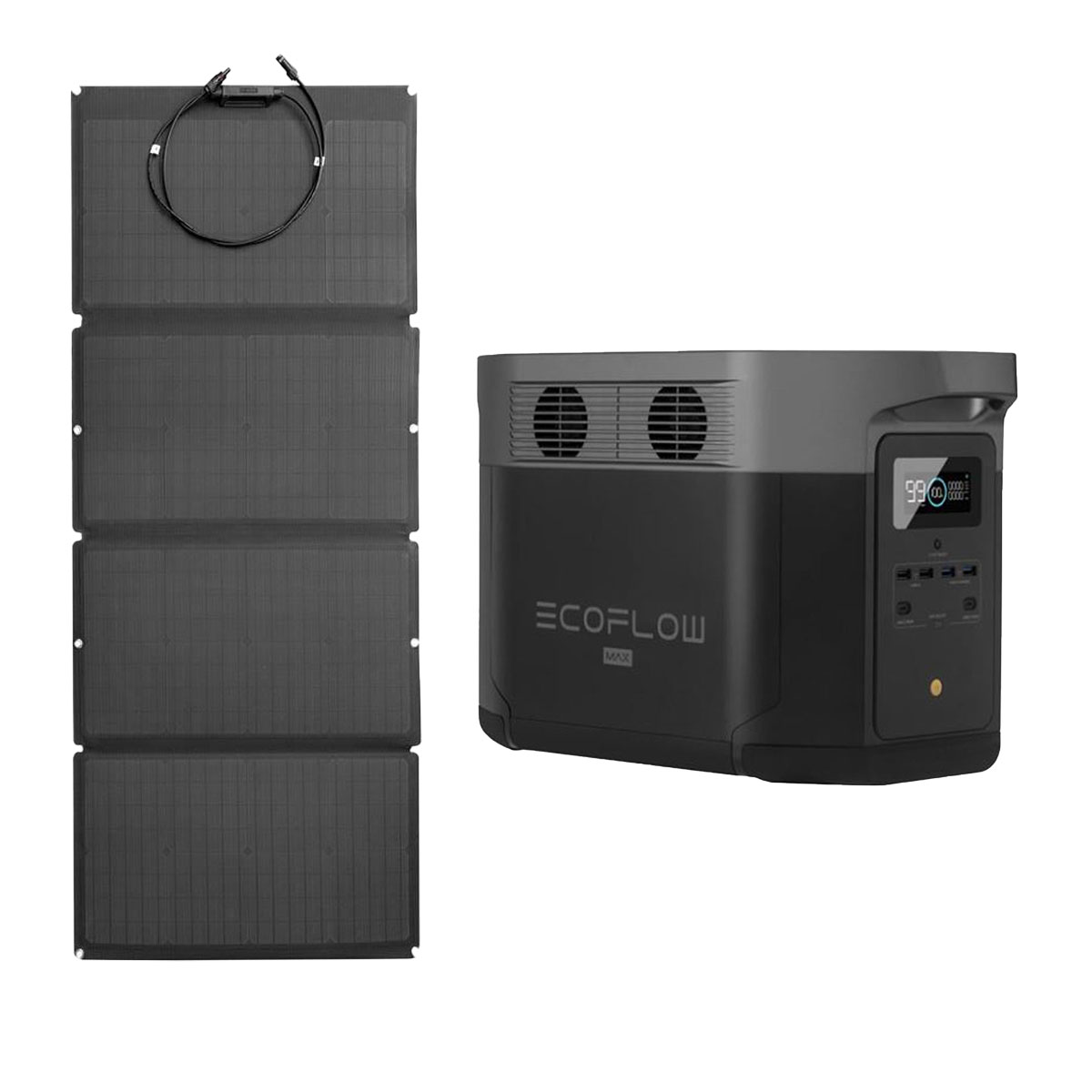EcoFlow Delta Max 1600 1612Wh Portable Powerstation mit 160W Solarmodul