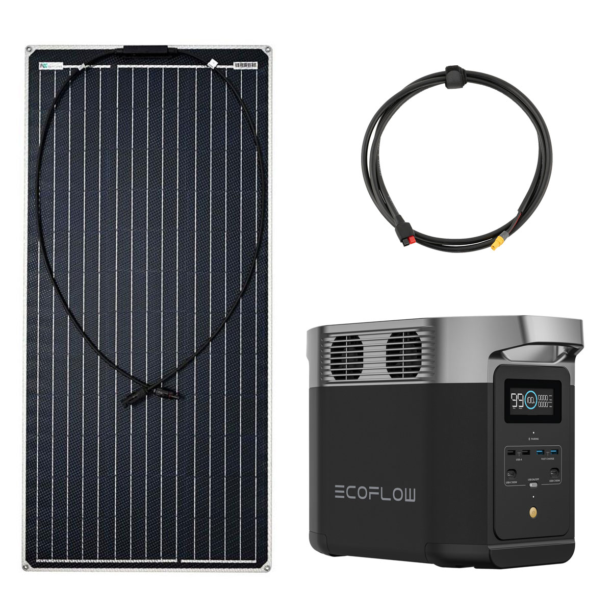 EcoFlow Delta 2 1024Wh Portable Powerstation mit 100W Solarpanel
