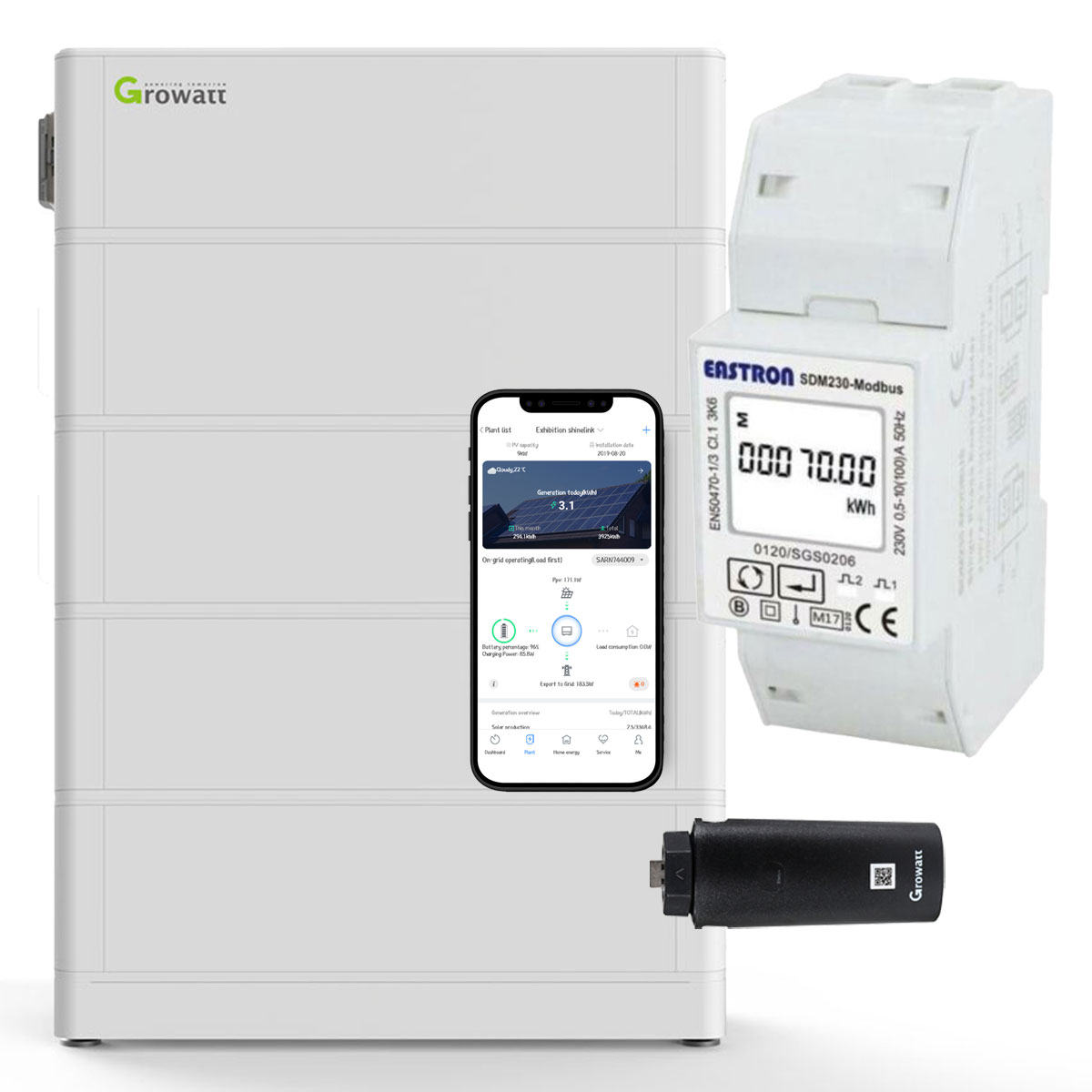Growatt ARK 10.2kWh Hochvolt-Solarspeicher-Set für Growatt MIN XH Serie