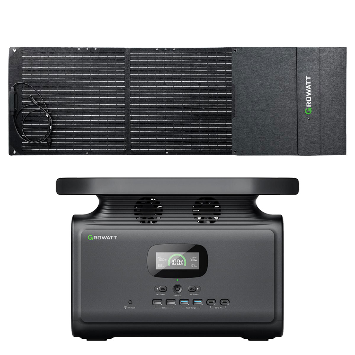 Growatt Infinity 1500 1512Wh Powerstation mit 200W Solarpanel