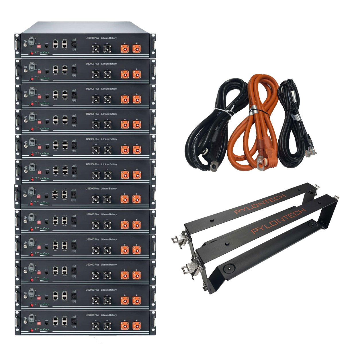 Pylontech 28,8 kWh Solarspeicher Lithium LiFePO4 inkl. Kabel, Halterung und BMS