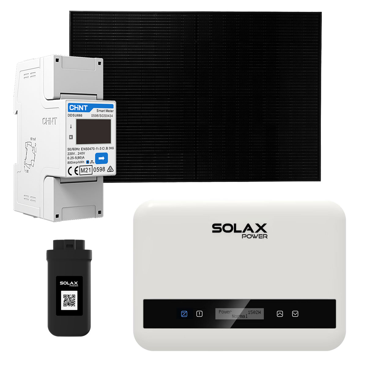 Solax 1,5kWp Mini PV-Anlage mit X1 G4 und 1600W Solarpanele inkl. WiFi