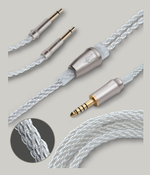 Meze Audio mono 3.5 mm to 4.4 mm balanced silver plated upgrade cable