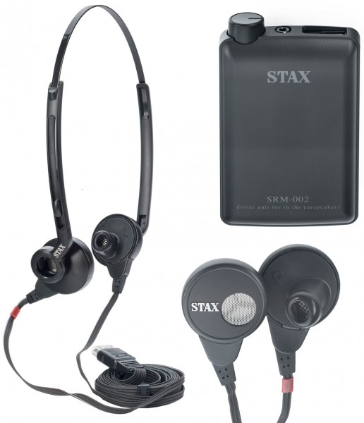Stax SRS-002 In-Ohr-Hörer und Kopfhörerverstärker in schwarz