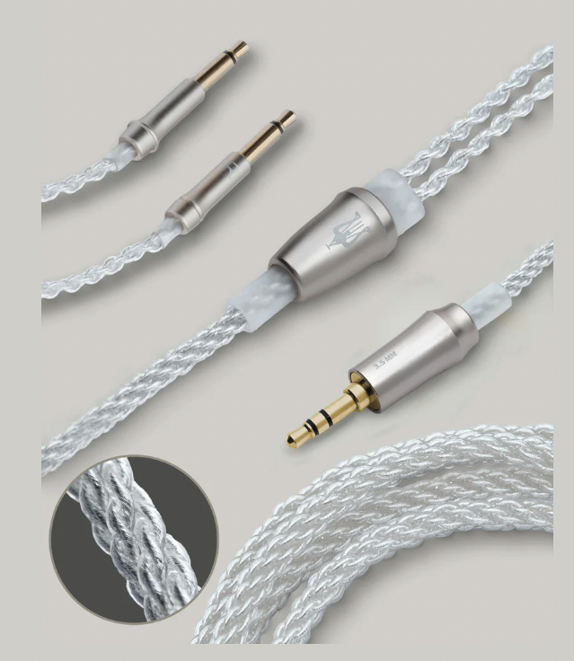 Meze Audio mono 3.5 mm to 3.5 mm silver plated upgrade cable