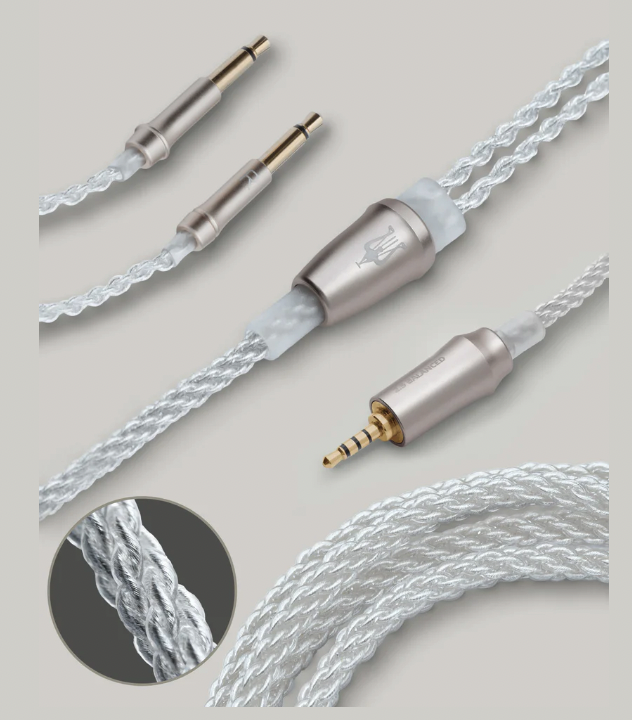 Meze Audio mono 3.5 mm to 2.5 mm balanced silver plated upgrade cable