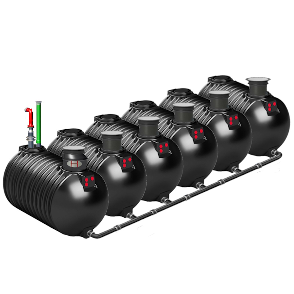 90 m³ Löschwasserzisterne Mehrbehälteranlage Rundtanks