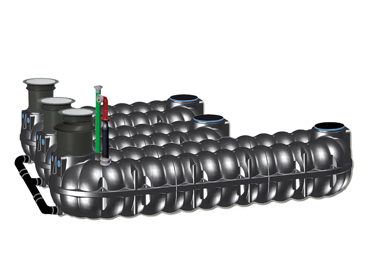 35 m³  NEO Flachtank Batterie (1 x 15 m³ + 2 x 10 m³) Löschwassertank inkl. Kranentladung*  