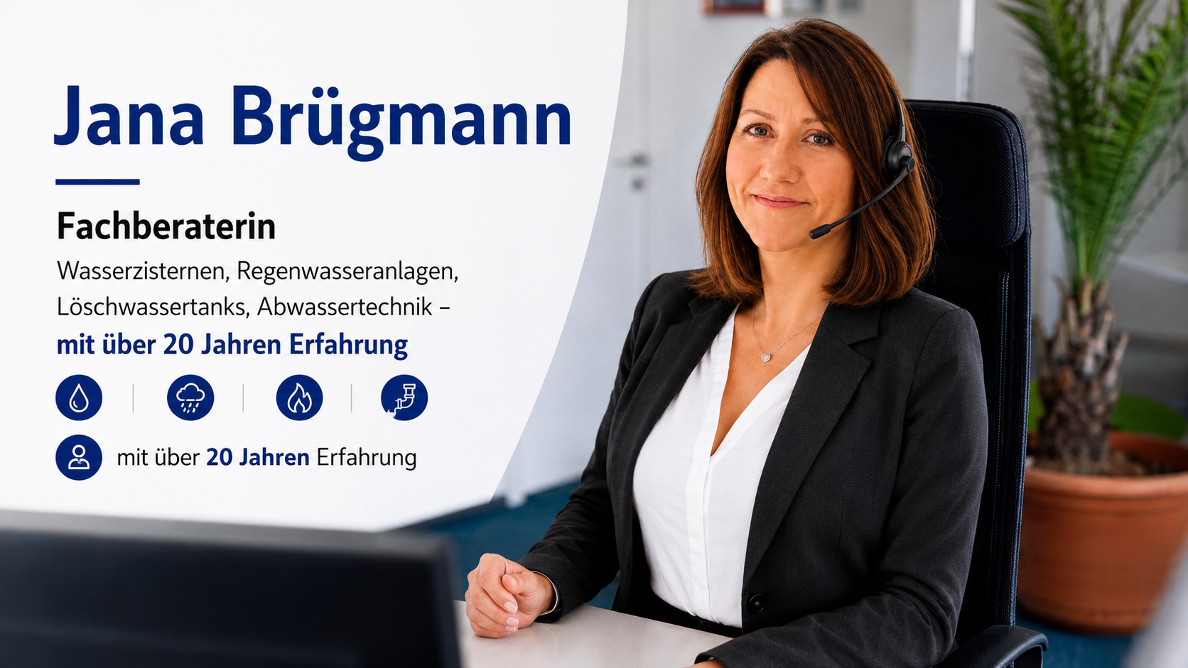 Jana Brügmann ist Fachberaterin bei RWT Koops unter anderem für Zisternen und Löschwassertanks