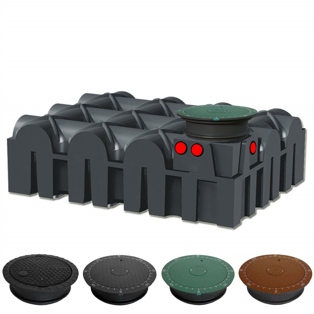 RWT  5000 L Flachtank Regenwassertank Zisterne flach Kunststoff Regenwasserzisterne Erdtank Wassertank Garten   