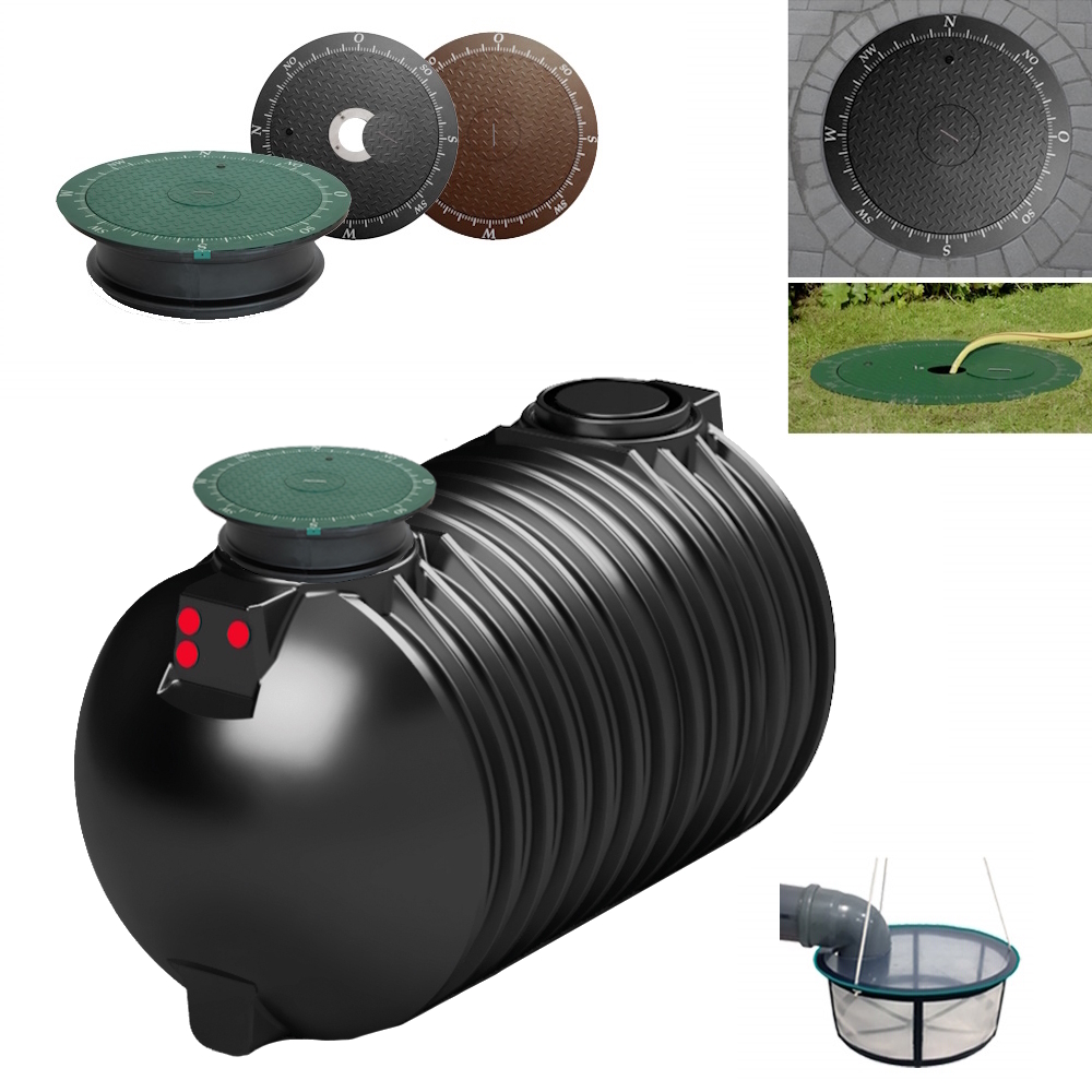 15000 Liter Classic Regenwasserzistern aus Kunststoff mit Filter