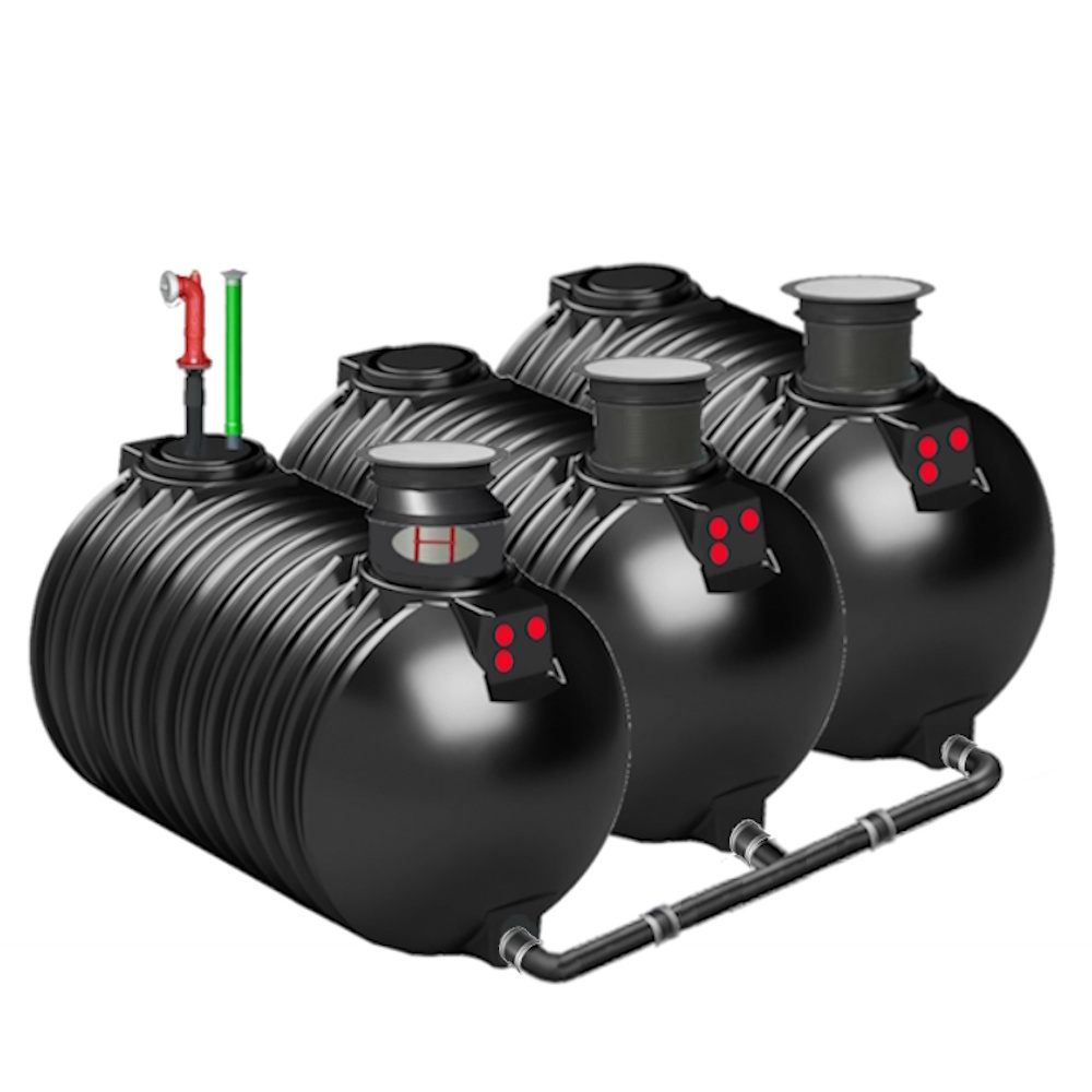 Löschwasserzisterne Mehrbehälteranlage 45 m³ Rundtanks