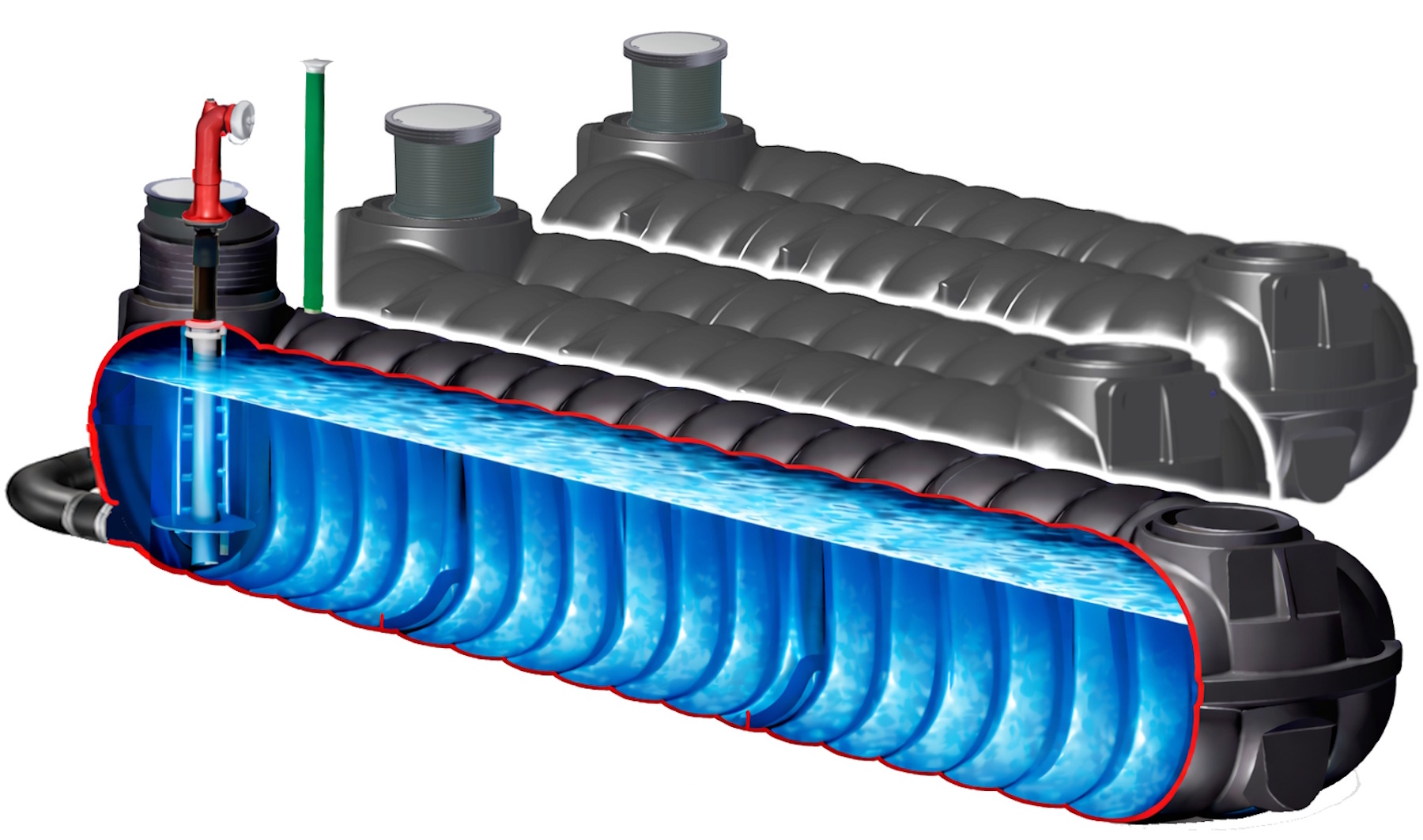 35000 L Löschwasserzisterne Flachtank