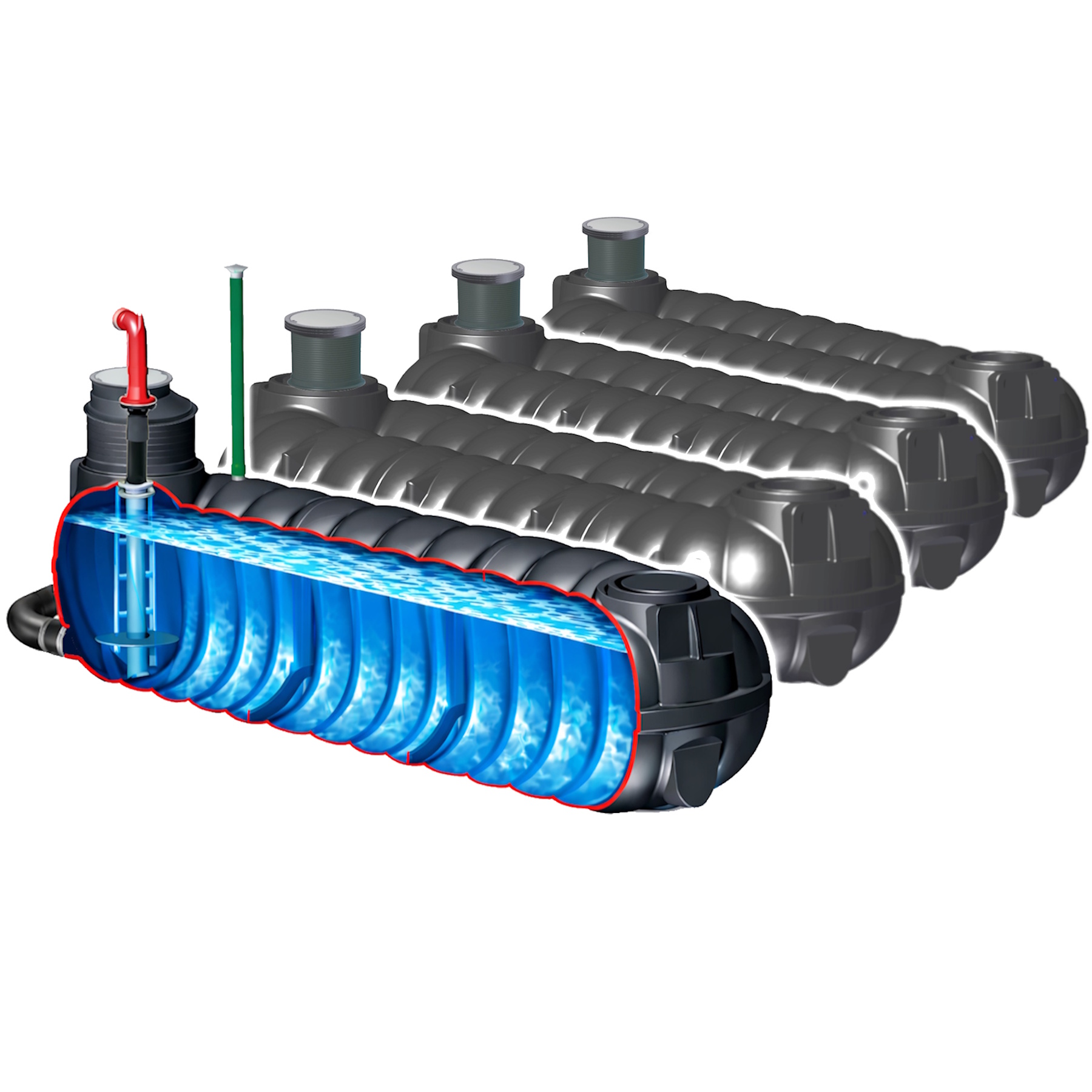 Batterietank Loeschwasser Flachtank 40000L