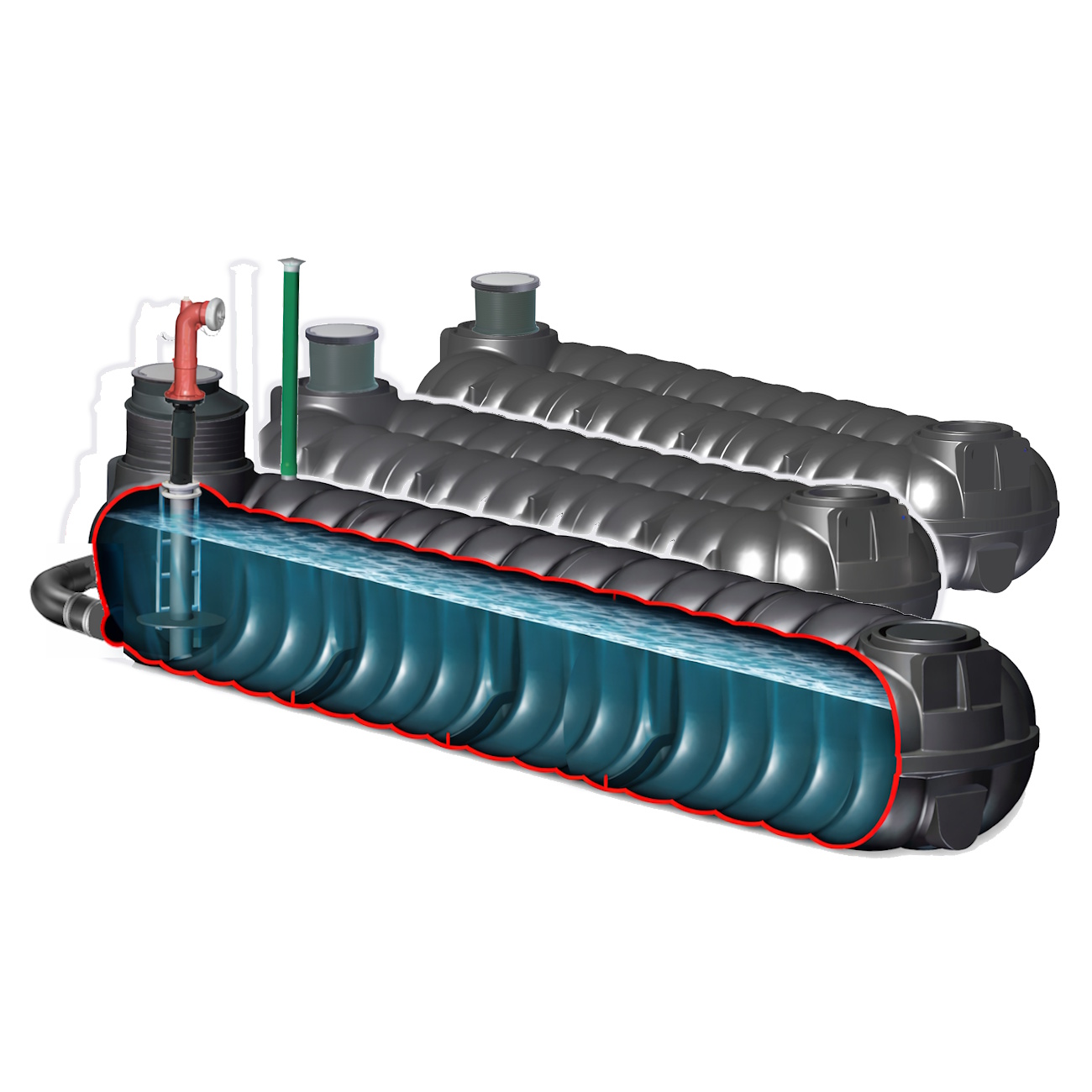 Batterietank Loeschwasser Flachtank 35000L