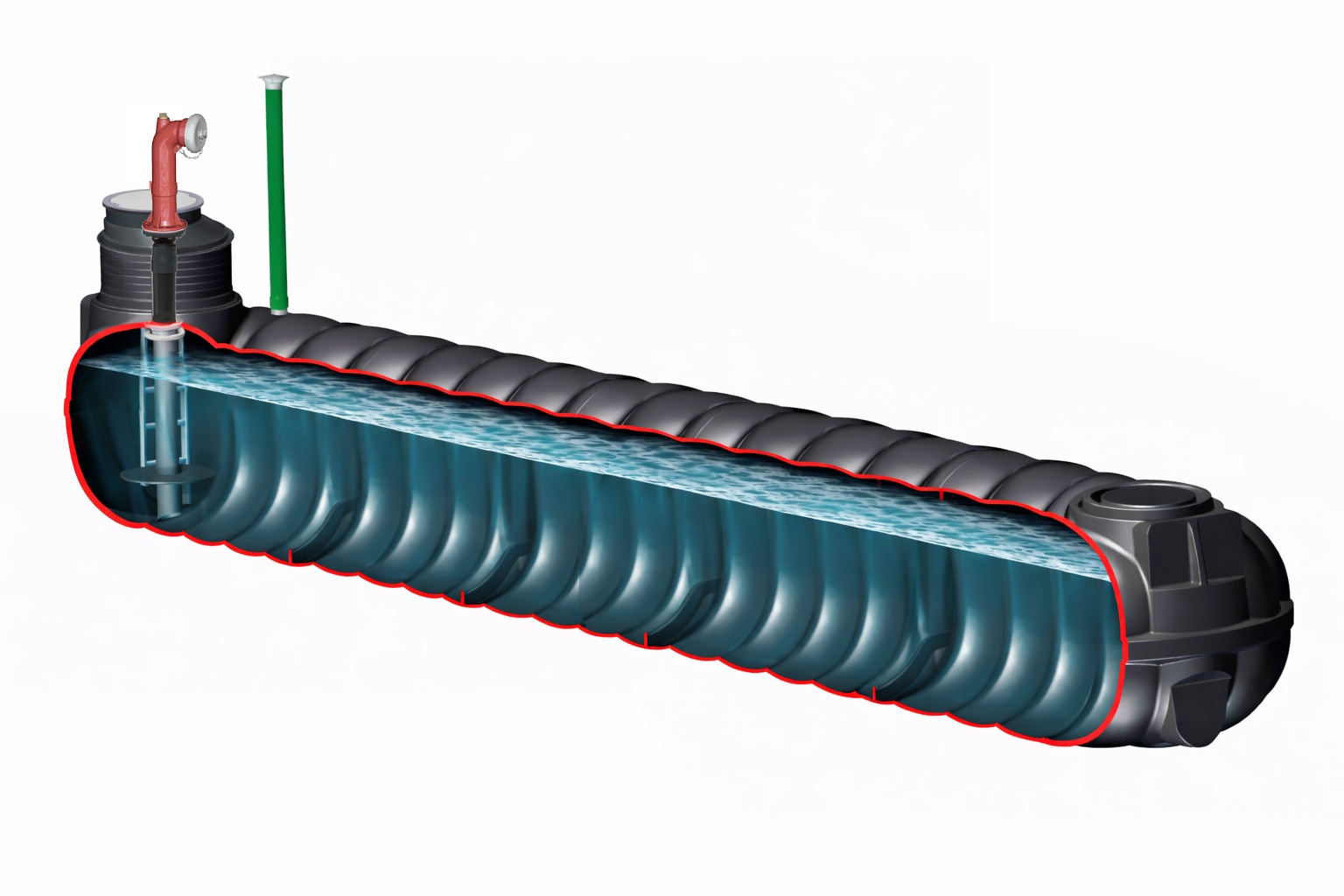 flacher Loeschwassertank 35000L