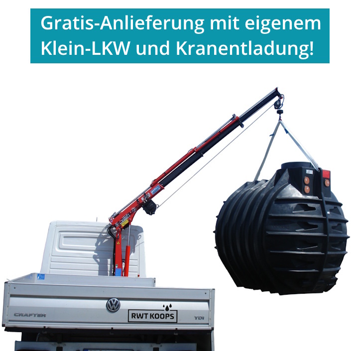 Zisterne Regenwassertank Classic 7500 L inkl. Kranentladung* Zisterne Regenwassertank Classic 7500 L inkl. Kranentladung*