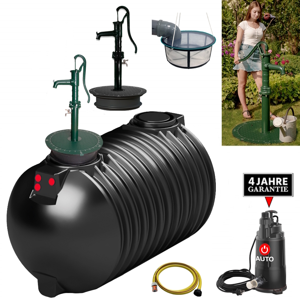 Regenwasser Komplettanlage Gartenbewässerung mit Handschwengelpumpe