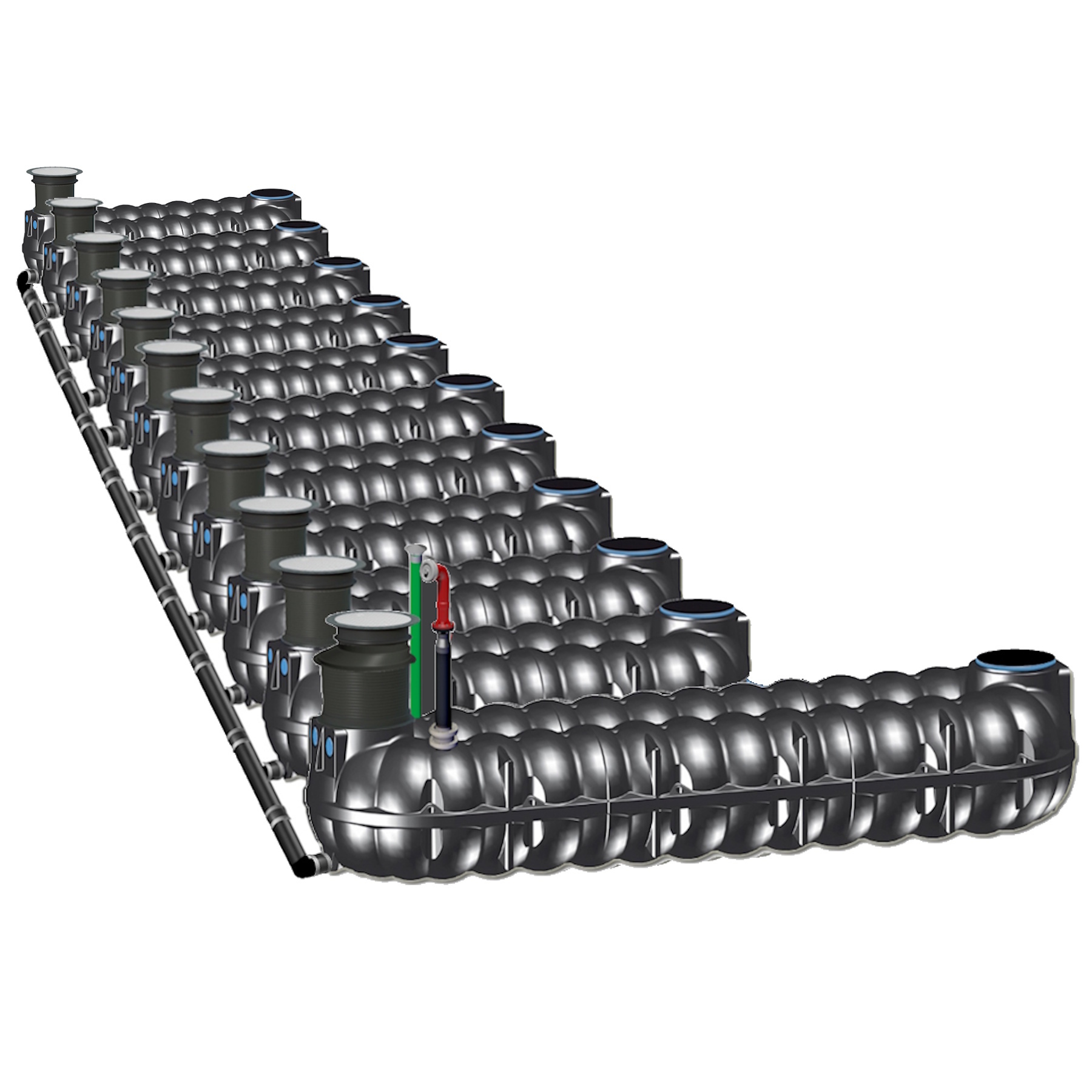 flexible Tankbatterie für Löschwasser 115 m³