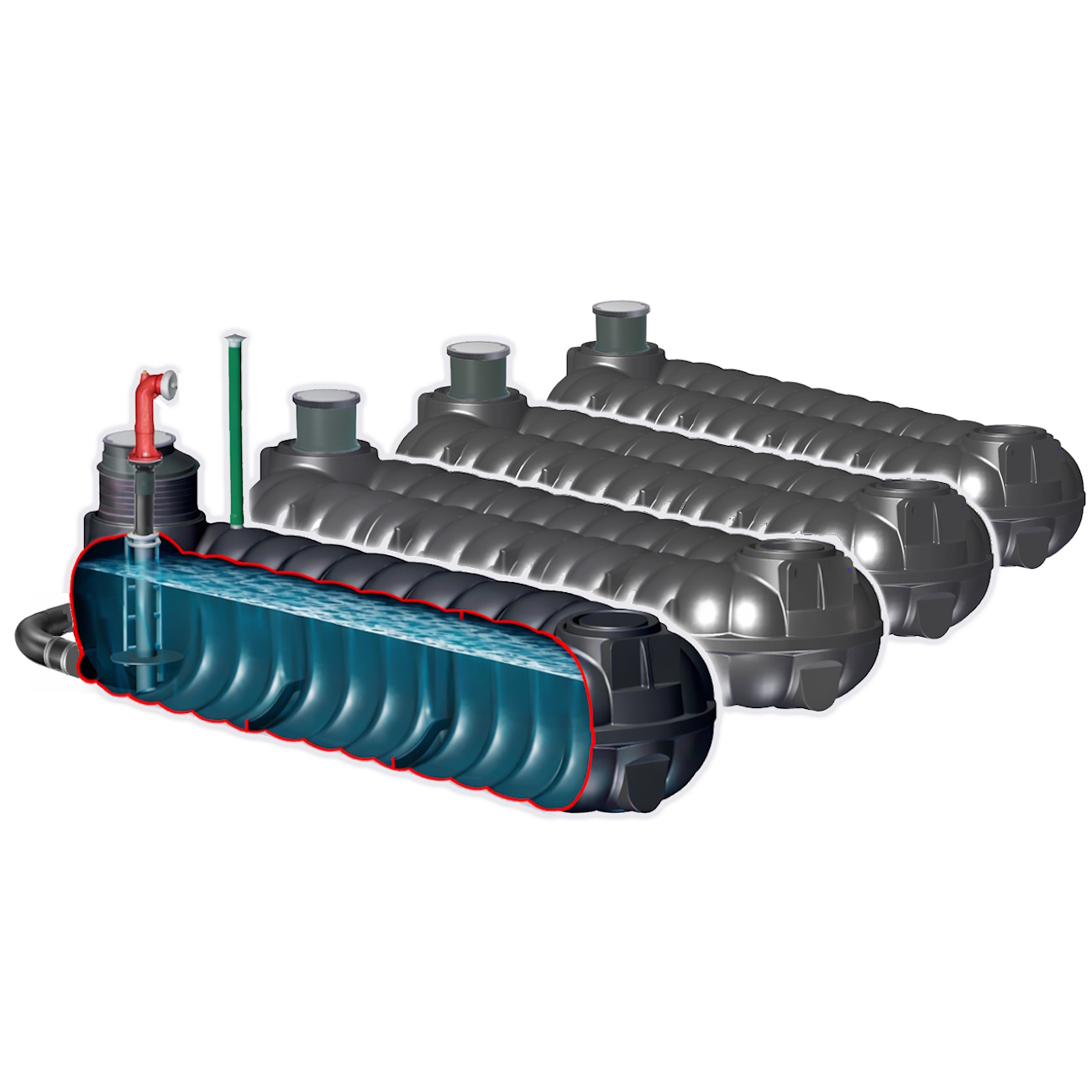 Batterietank Loeschwasser Flachtank 40000L