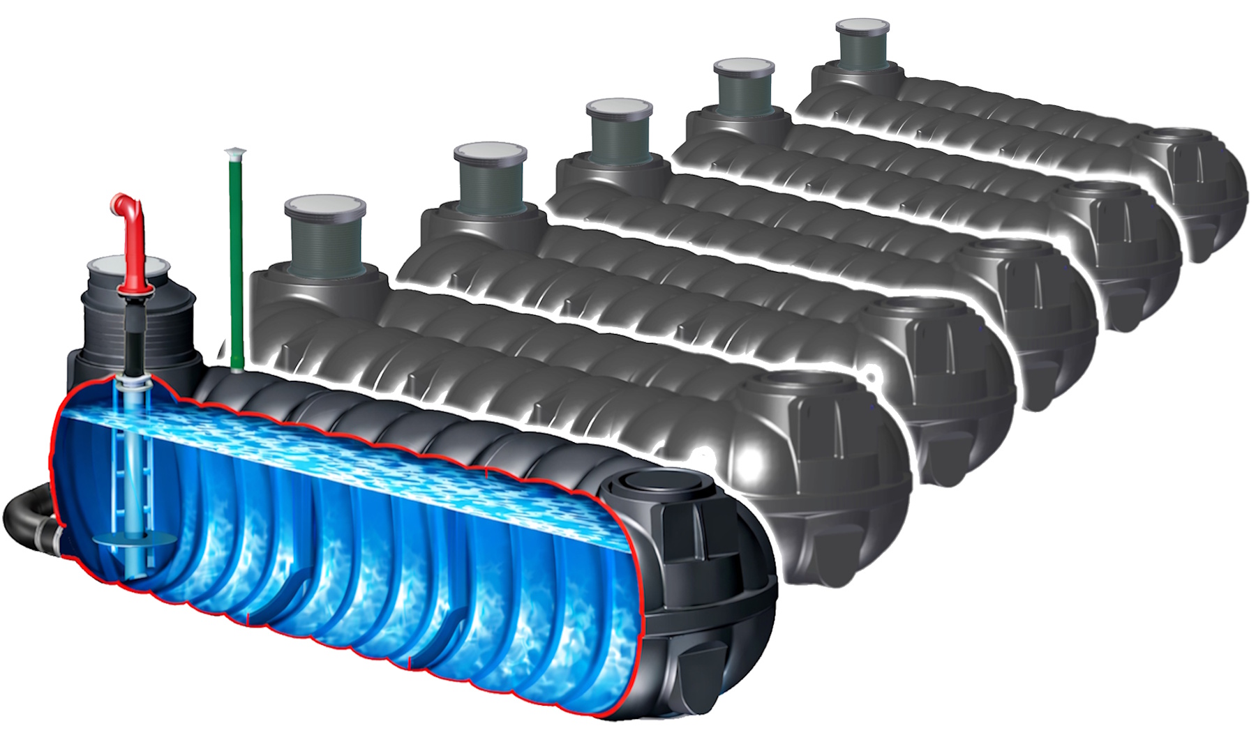 Flachtank 60 m³ Löschwasser Batterietank