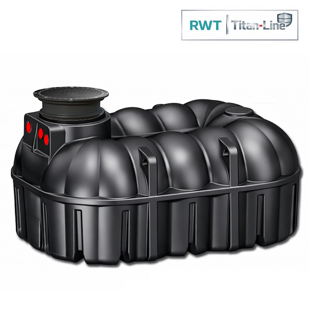 7100 Liter Titan Zisterne Flachtank ohne Kies einbaubar für Regenwasser