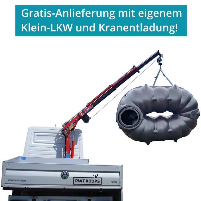 Zisterne Regenwasser Flachtank 5000 L NEO inkl. Kranentladung*