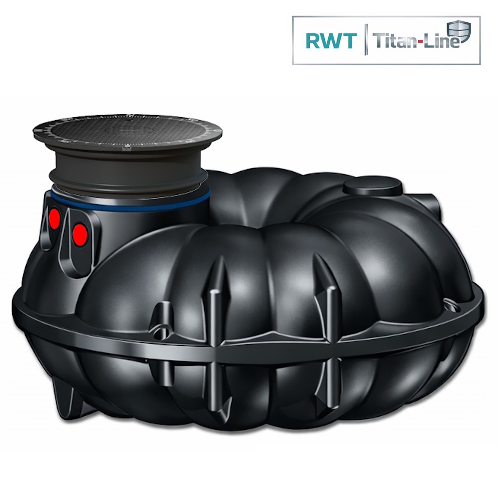 3000 Liter Titan Zisterne Flachtank ohne Kies einbaubar für Regenwasser