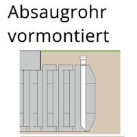 Absaugrohr (Standrohr) im Tank vormontiert