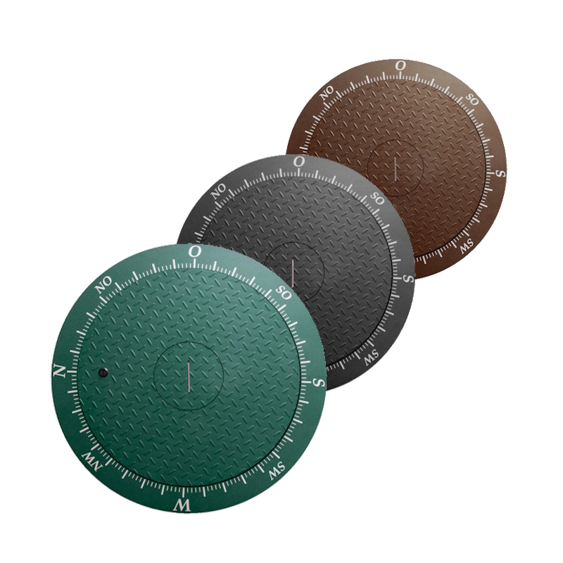 Stahldeckel TWIN mit Zierkranz und Techniköffnung