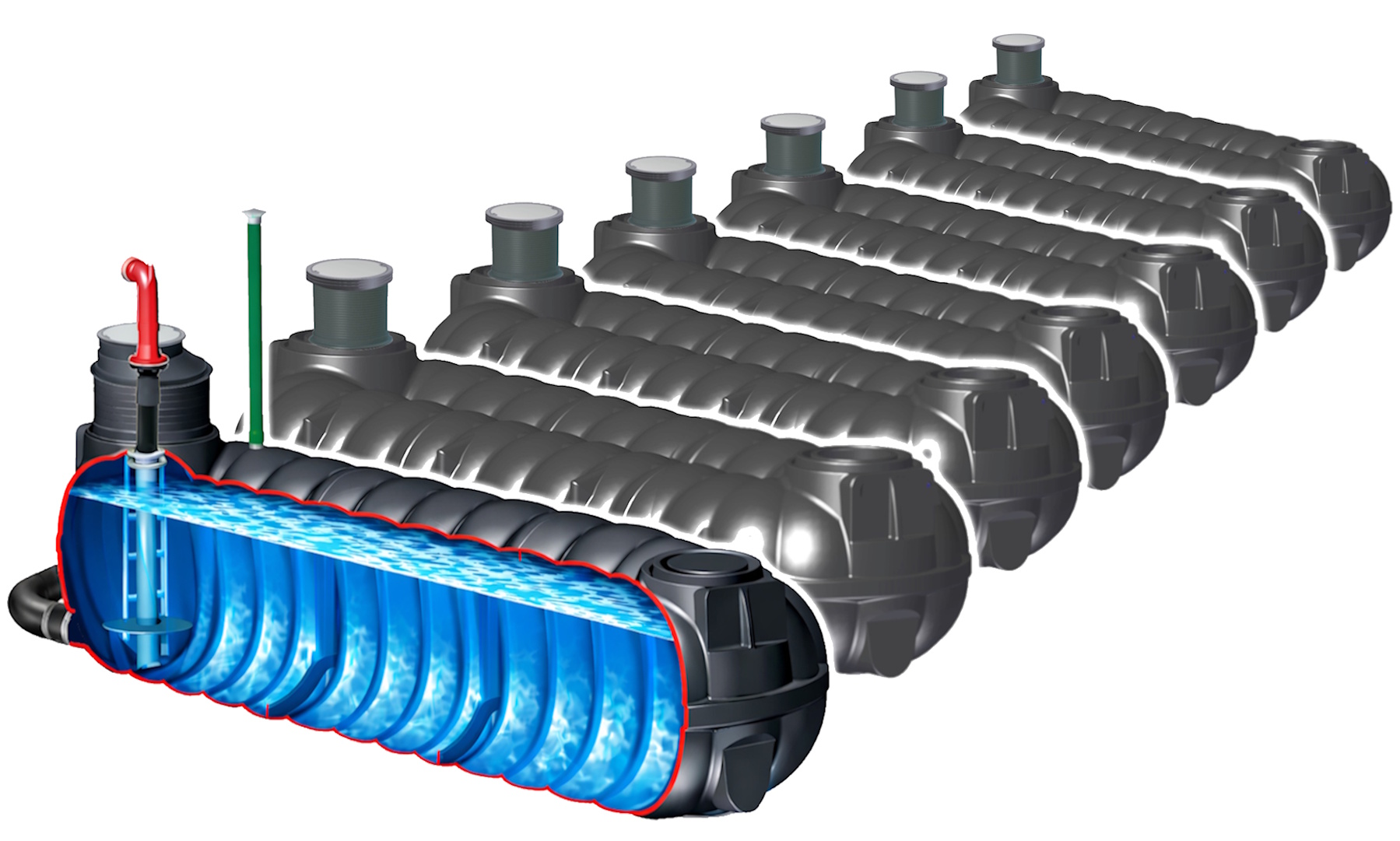 70 m³ Löschwasserbehälter Flachtank Anlage