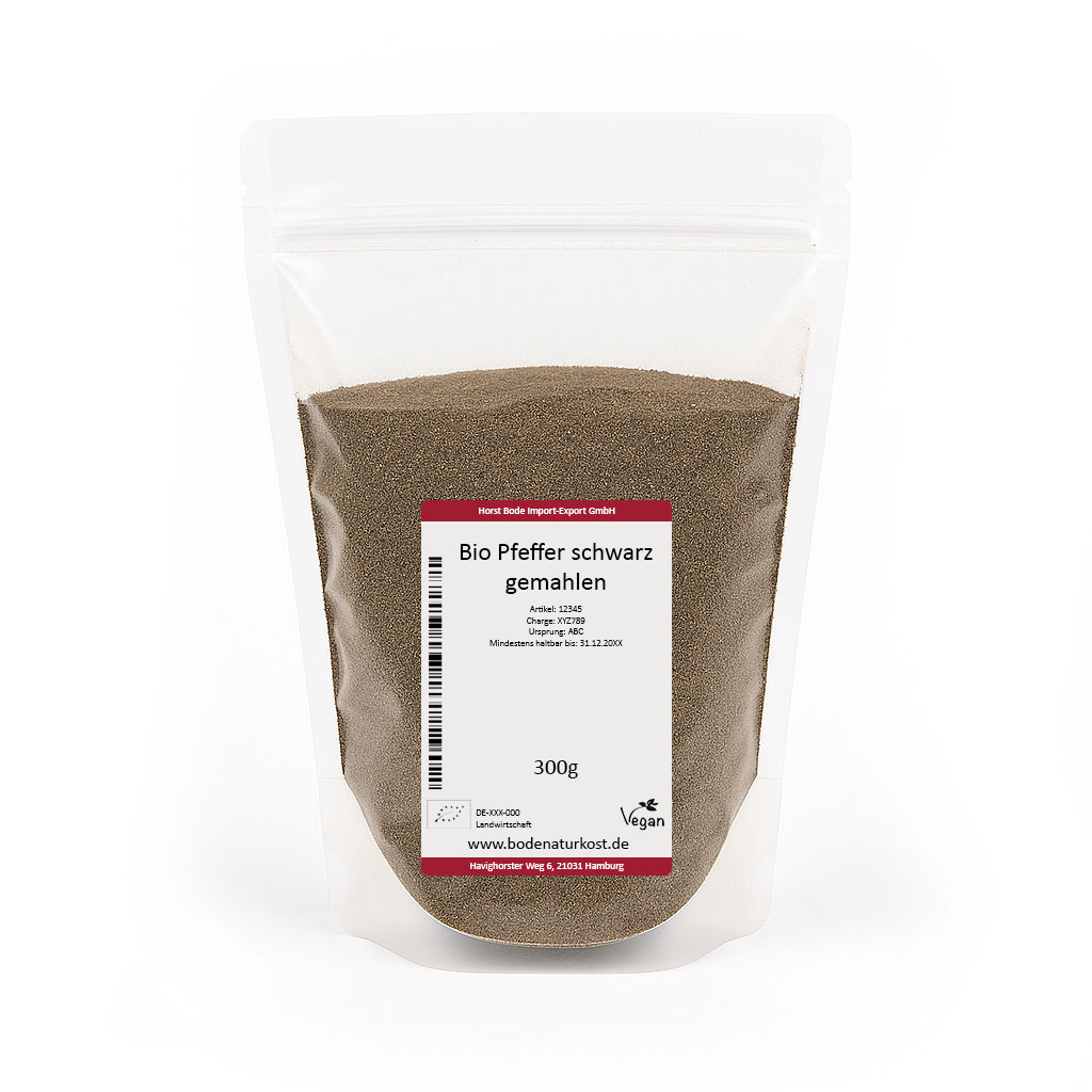 Organic Black Pepper Ground 300g