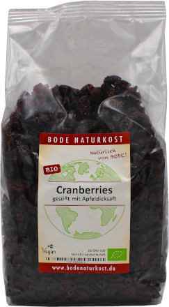 Cranberries gesüßt mit Apfeldicksaft bio 1kg  (derzeit nicht verfügbar)
