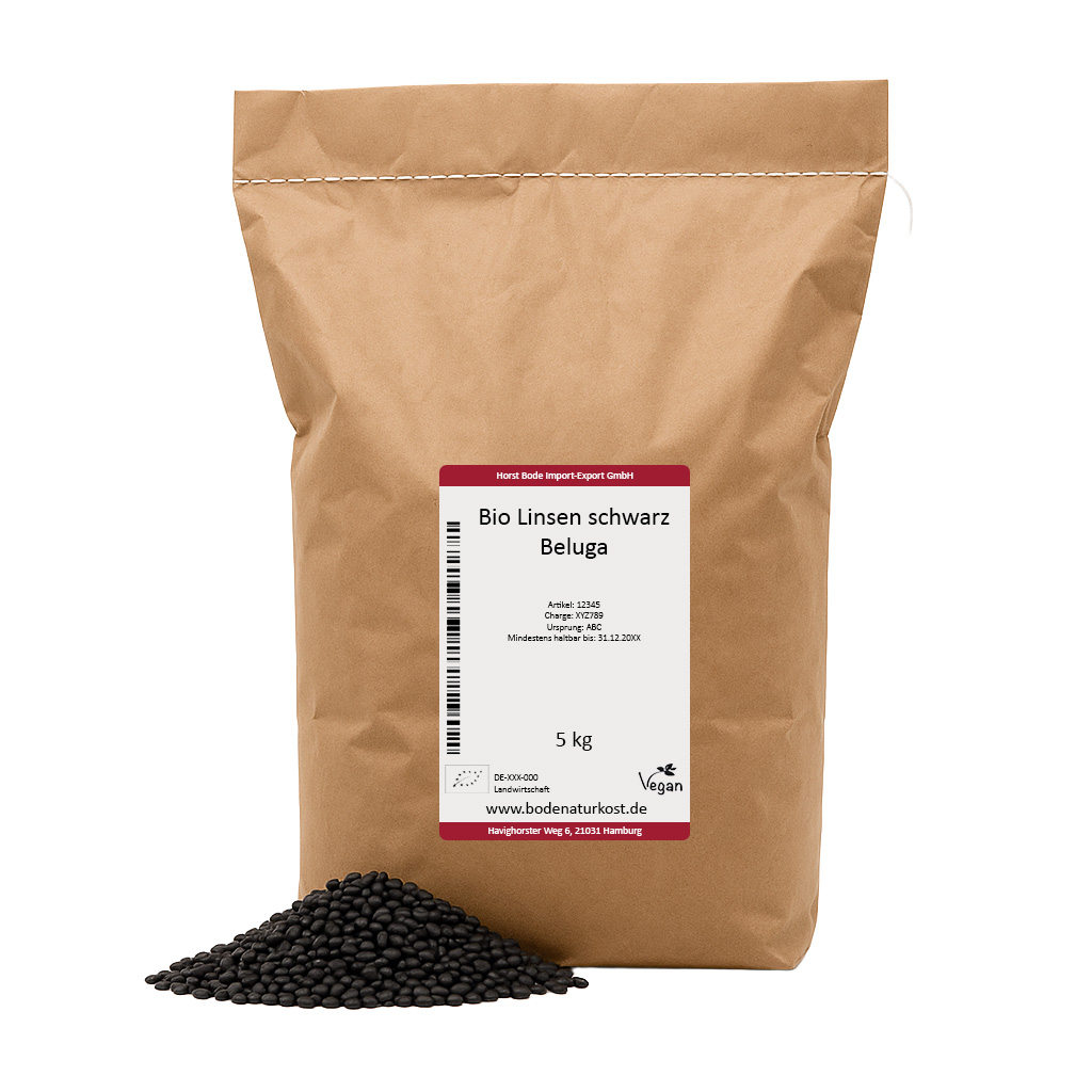 Linsen schwarz bio (Beluga) 5kg
