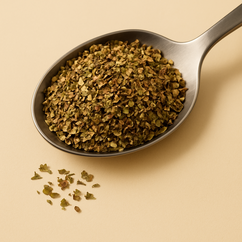 Finely chopped organic basil 1kg