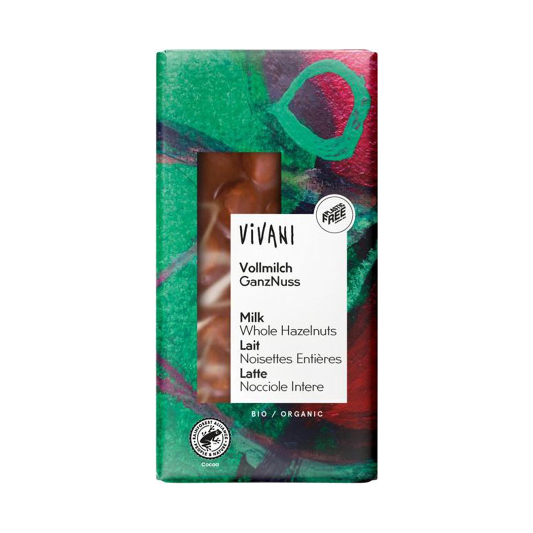 Tafelschokolade Vollmilch GanzNuss bio Vivani 10x100g
