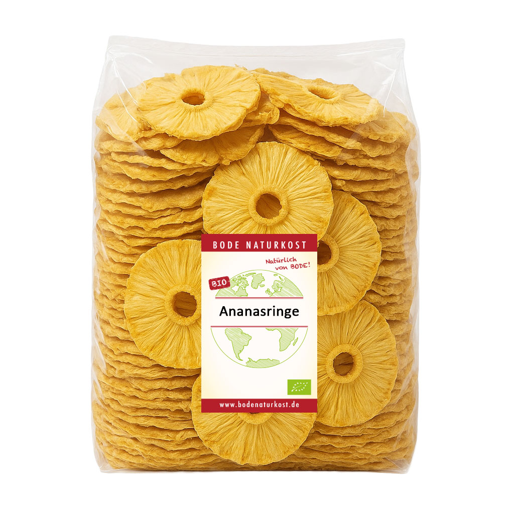 Ananasringe Premium økologisk 1 kg