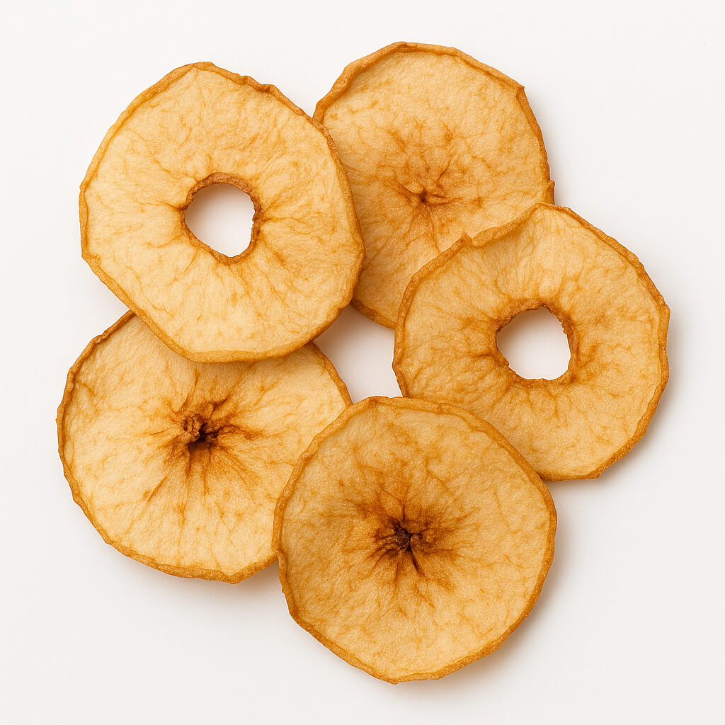 Dried apple rings Dried apple rings on white background