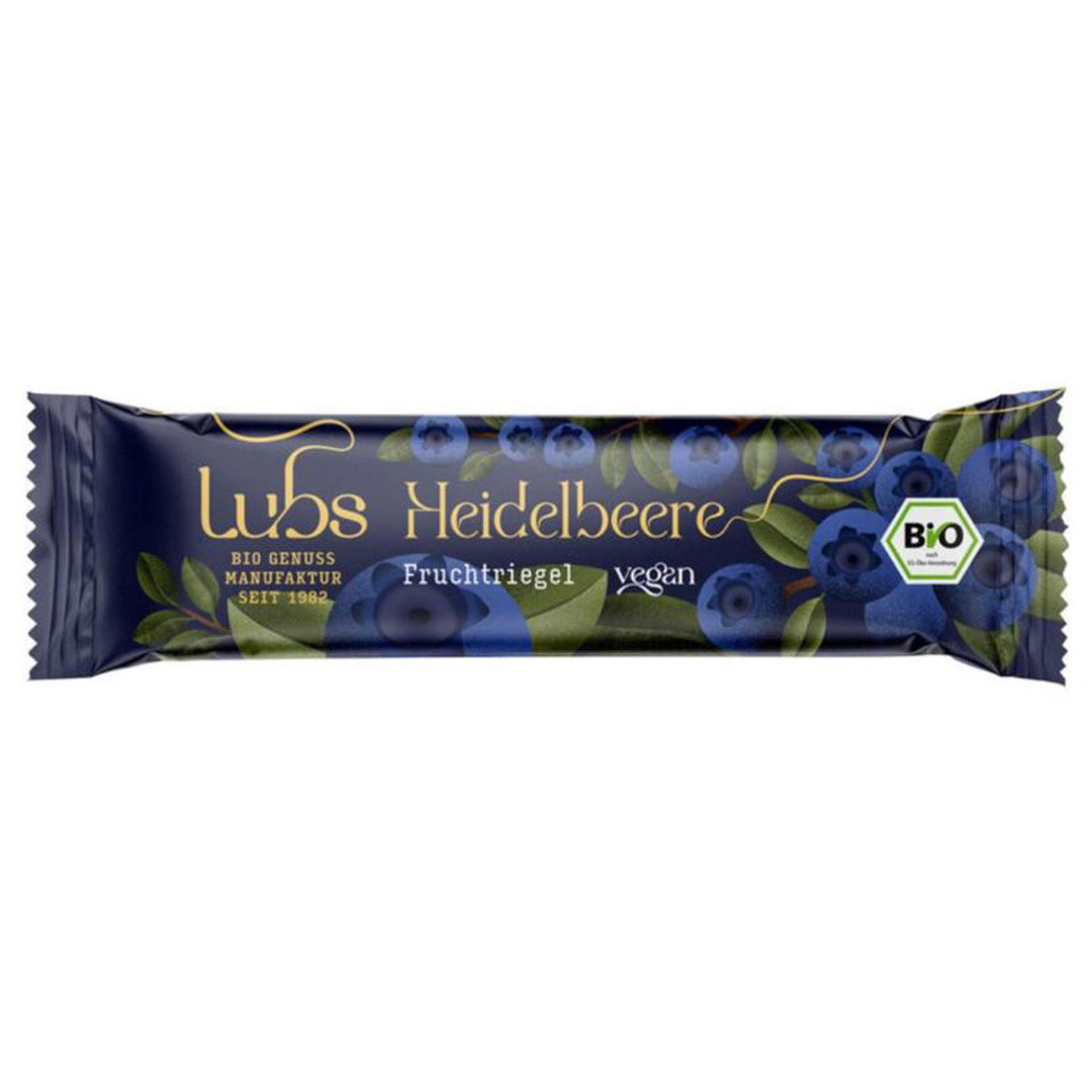 Blueberry Fruit Bar, Organic, gluten-free Lubs 25x30g