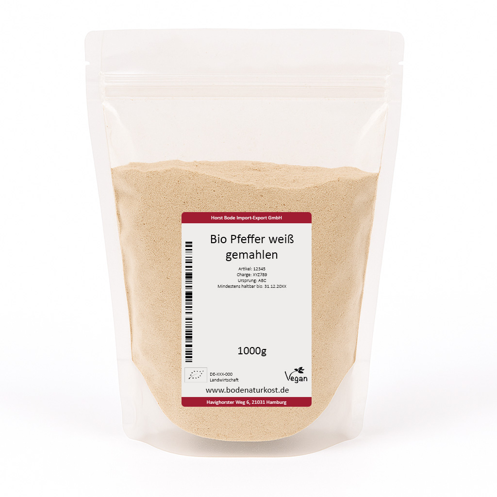 Pfeffer weiß gemahlen bio 1kg