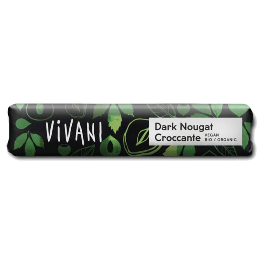 Schoko-Riegel Dark Nougat Croccante bio Vivani 18x35g