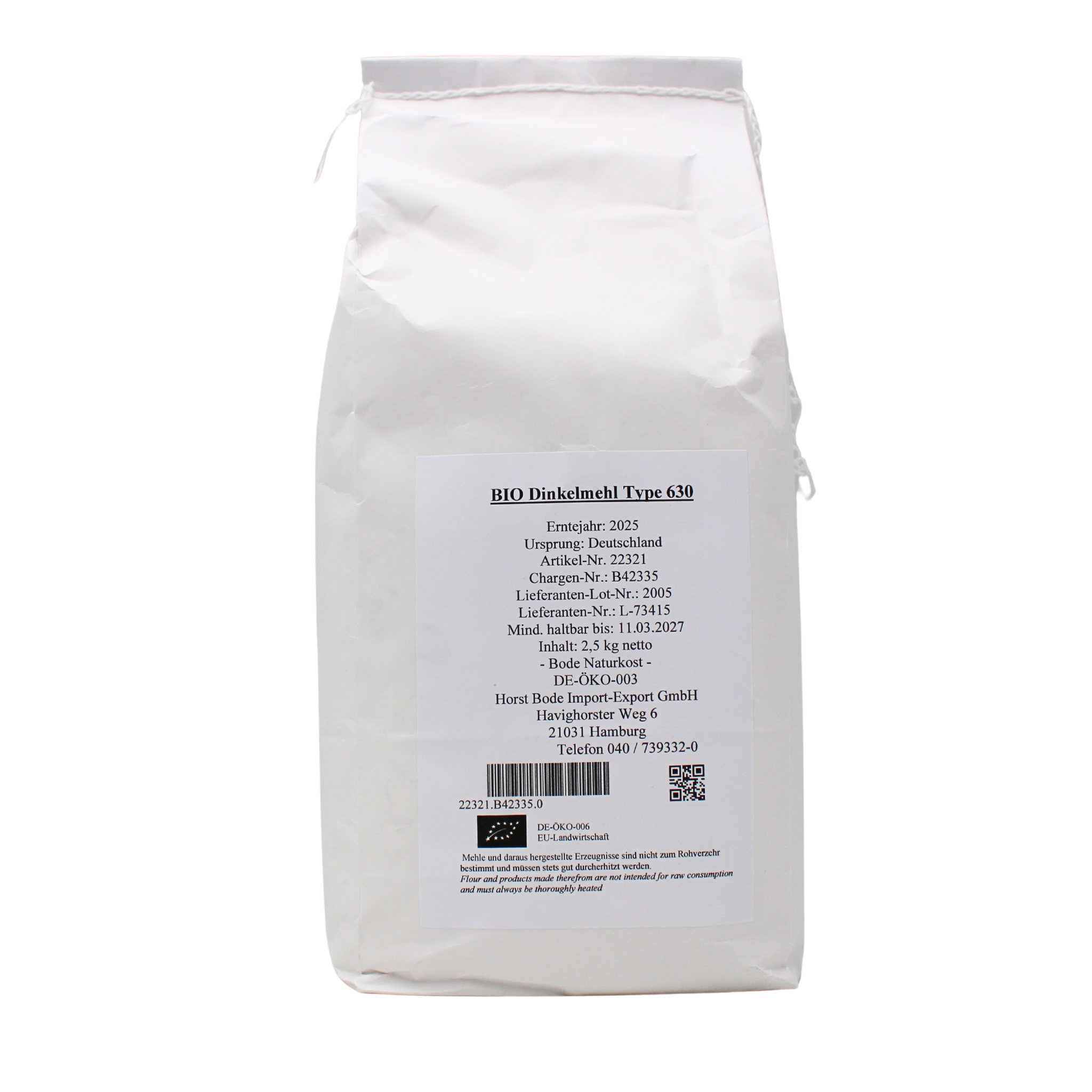 Dinkelmehl Type 630 bio 2,5kg